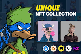 create nft art 2d collections with 100, 1k, 10k nfts