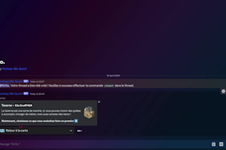 give you the code of a complet discord rpg idle quest bot