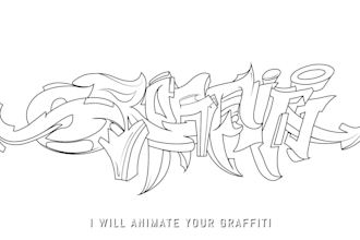 animate your graffiti text logo