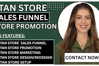 do stan store marketing, stan store sales funnel,stan store design,and promotion