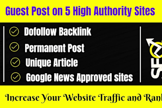 write and publish guest post on high da sites with permanent dofollow backlinks