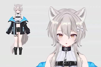 do custom live2d vtuber model, facering, prplive vtuber rigging, live2d avatar