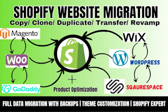 migrate to shopify store website migration revamp copy clone shopify migration