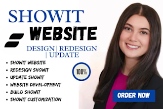 update showit website, redesign and customize showit website and development SEO