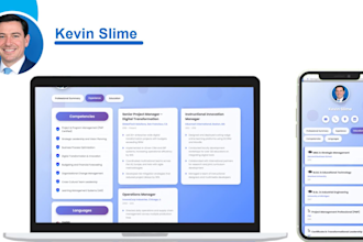 create a personalized HTML CSS js portfolio CV website