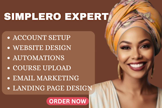 simplero website setup simplero landing page simplero campaign simplero course