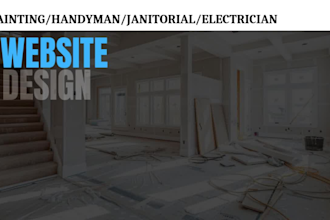 design handyman, janitorial, electrician, floor responsive painting website