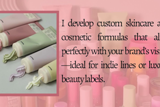 develop unique cosmetic formulation and skincare products tailored to your brand