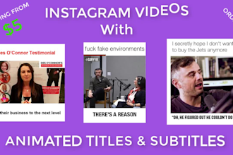 create instagram videos for you