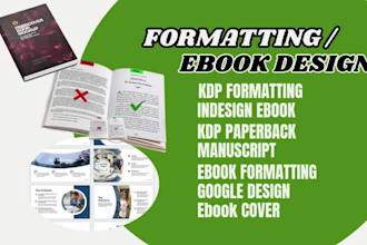 design, format amazon kdp ebook, paperback formatting, kindle ebook formatting