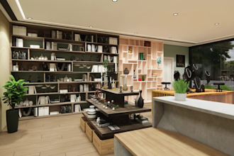 design and render your retail stores, restaurants or office interior