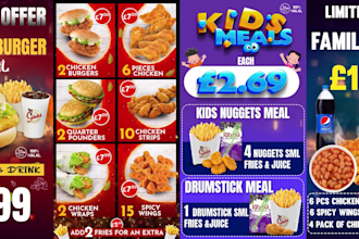 design digital menu restaurant TV display