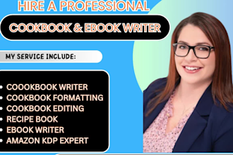 be cookbook recipe writer book recipe creation pet cookbook kids book formatting