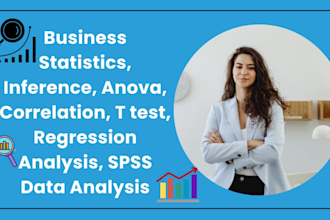 help in business statistics, probability, regression, r, spss data analysis