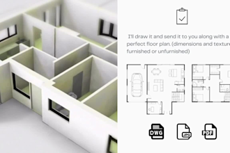 draw 2d house plan in autocad from PDF or hand sketch