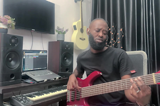 be your session bass player and record a bass guitar track