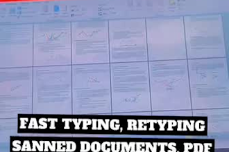 do fast typing, retyping scanned documents, PDF conversion