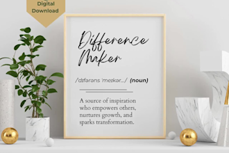 design custom dictionary definition printable wall art for etsy or KDP