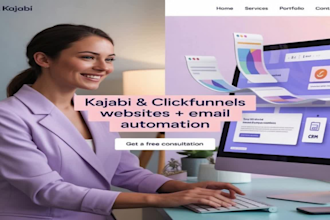 create custom kajabi and kartra websites with funnels, landing pages