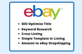 do ebay listing, ebay product listing, ebay SEO listing, ebay lister, ebay store