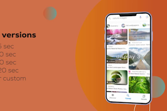 do unique app promo video with smartphone design screens