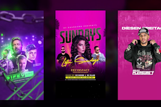 do a animated flyer dj or nightclub party, event flyer
