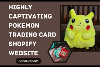 design pokemon game card trading card tcg dropshipping store shopify website