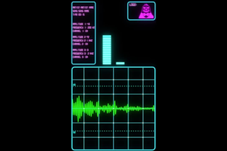 create oscilloscope screen music or audio visualizer horizontal or vertical