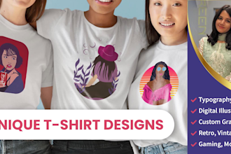 design trendy t shirts hoodies merch for your brand or event