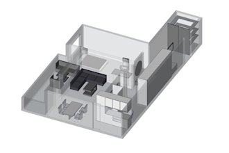 design your room, apartment into 3d isometric animation