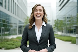 create a spokesperson video for your business sales video pitching your business