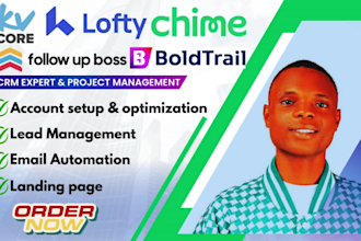 setup lofty CRM website, kvcore, follow up boss, chime, boldtrail, kv core CRM