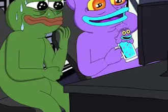 2d memecoin, 2d memecoin animation, solana illustration, wojak meme, 2d memecoin