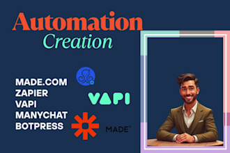 create workflow or bot with manychat botpress zapier vapi make com