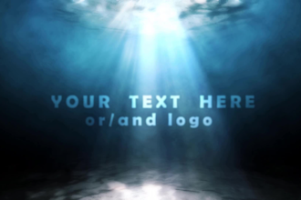 display your text, logo underwater intro video