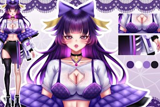 design and rig live2d, vtuber model, nsfw facerig and pngtuber streaming avatar