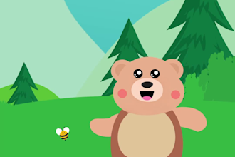 create 2danimated cartoons in english and spanish