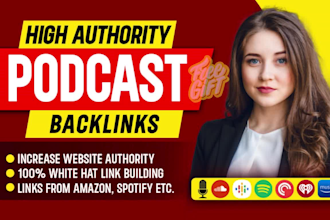 make high authority seo podcast backlinks from amazon spotify spreaker