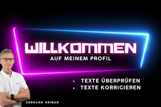 correct german texts for you