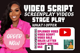 create and edit video sales letter ugc explainer video script writing