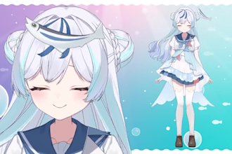 draw and rig female or male vtuber model, live2d model for 2d vtuber commission