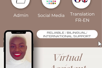 be your virtual assistant for admin, social media and translation