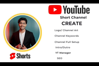 create and full setup short youtube channel