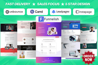 design redesign clone pages on carrd  leadpages unbounce instapage funnelish
