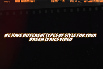 create a video lyrics profesional and cool