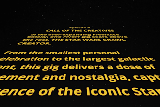 make you star wars opening crawl intro