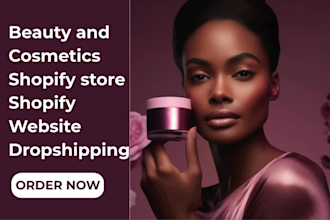 build beauty cosmetics shopify store develop website makeup shopify landing page