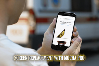 do screen replacement, green screen removal and  motion tracking with mocha pro