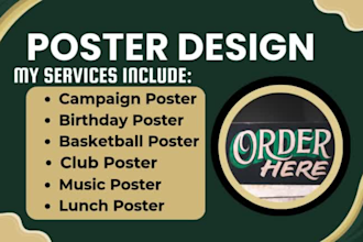 design professional poster for music birthday basketball club