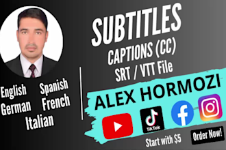 edit alex hormozi style instagram reels, tiktok, shorts videos with subtitles